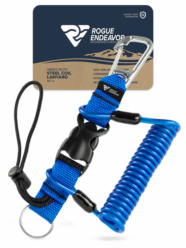 Rogue Endeavor Rod Leash & Paddle Leash Kit, Set of 2, Kayak Fishing & Paddle Boarding- 48 Shock Cord Bungee, Quick Release Clip, Neoprene Lined